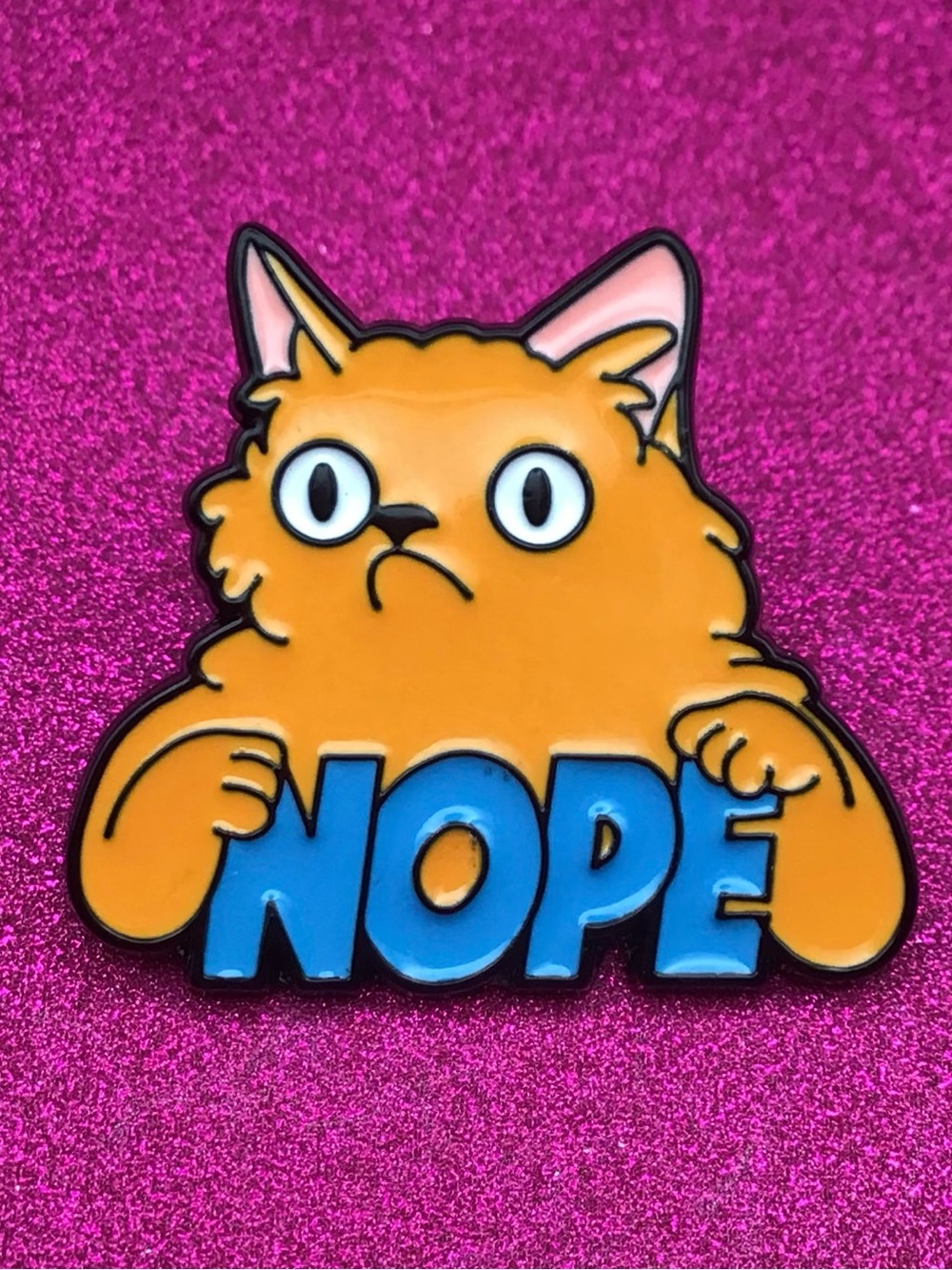 Nope Cat Enamel Pin